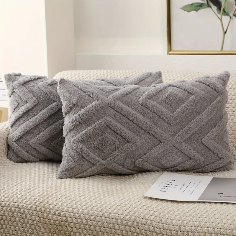 Capa de Almofada Veludo Cinza - Cozyfi