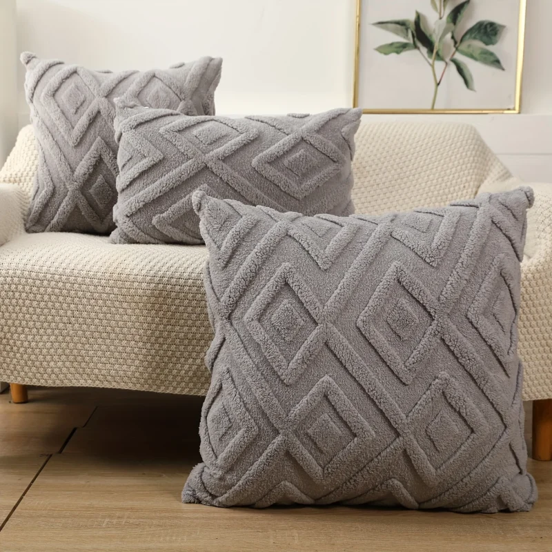 Capa de Almofada Veludo Cinza - Cozyfi